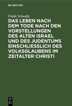 Das Leben nach dem Tode nach den Vorstellungen des alten Israel und des Judentums einschließlich des Volksglaubens im Zeitalter Christi (eBook, PDF) - Schwally, Friedr.