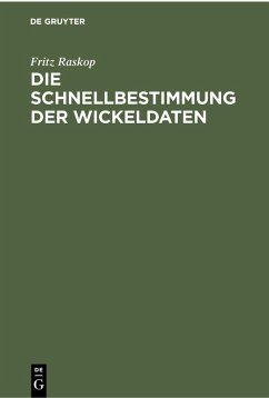 Cover Die Schnellbestimmung der Wickeldaten (eBook, PDF)