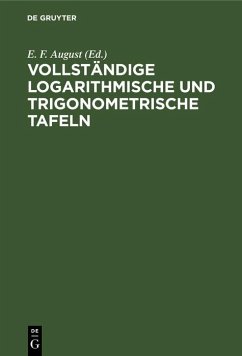 Cover Vollständige logarithmische und trigonometrische Tafeln (eBook, PDF)