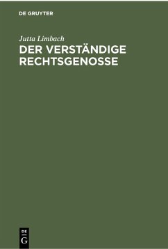 Cover Der verständige Rechtsgenosse (eBook, PDF)