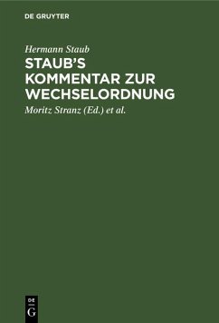 Cover Staub's Kommentar zur Wechselordnung (eBook, PDF)
