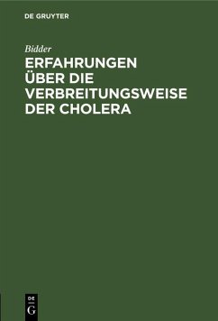 Cover Erfahrungen über die Verbreitungsweise der Cholera (eBook, PDF)