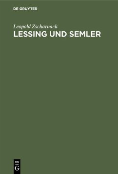 Cover Lessing und Semler (eBook, PDF)