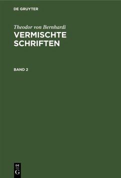 Cover Theodor von Bernhardi: Vermischte Schriften. Band 2 (eBook, PDF)