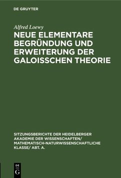 Cover Neue elementare Begründung und Erweiterung der Galoisschen Theorie (eBook, PDF)