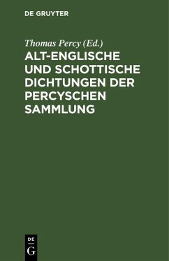 Cover Alt-englische und schottische Dichtungen der Percyschen Sammlung (eBook, PDF)