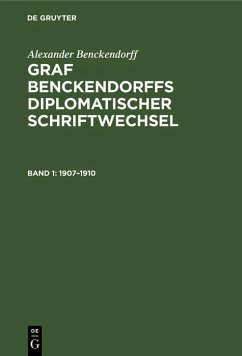 1907-1910 (eBook, PDF) - Benckendorff, Alexander