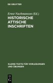 Historische attische Inschriften (eBook, PDF)