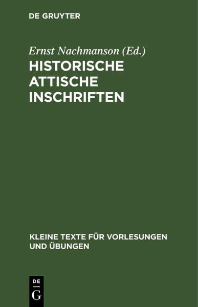 Historische attische Inschriften (eBook, PDF) Historische attische Inschriften (eBook, PDF)
