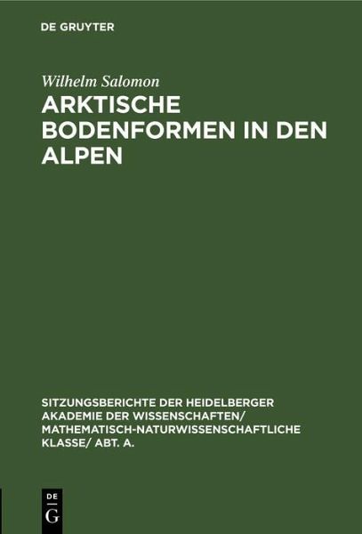 Arktische Bodenformen in den Alpen (eBook, PDF) Arktische Bodenformen in den Alpen (eBook, PDF)