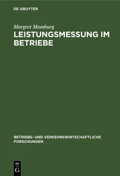 Leistungsmessung im Betriebe (eBook, PDF) - Momburg, Margret