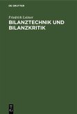 Bilanztechnik und Bilanzkritik (eBook, PDF)