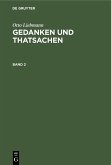 Otto Liebmann: Gedanken und Thatsachen. Band 2 (eBook, PDF)
