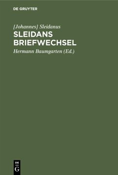 Cover Sleidans Briefwechsel (eBook, PDF)
