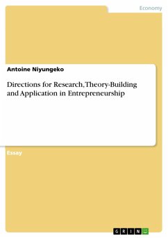 Directions for Research, Theory-Building and Application in Entrepreneurship (eBook, PDF)