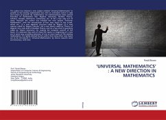 ¿UNIVERSAL MATHEMATICS¿ : A NEW DIRECTION IN MATHEMATICS