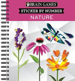 Brain Games - Sticker by Number: Nature - 2 Books in 1 (42 Images to Sticker) - Publications International Ltd; New Seasons; Brain Games