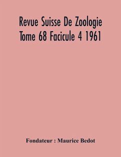 Cover Revue Suisse De Zoologie Tome 68 Facicule 4 1961 , Annales De La Societe Zoologique Suisse Et Du Museum D'Histoire Naturelle De Geneve
