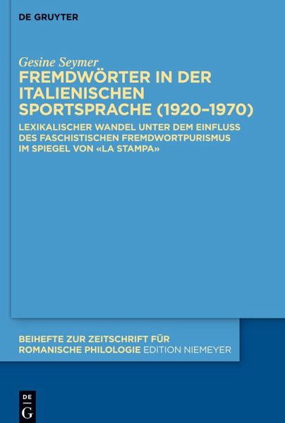 Fremdwörter in der italienischen Sportsprache (1920-1970)
