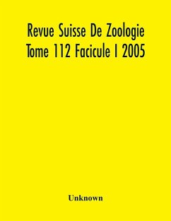Cover Revue Suisse De Zoologie Tome 112 Facicule I 2005 , Annales De La Societe Zoologique Suisse Et Du Museum D'Histoire Naturelle De Geneve