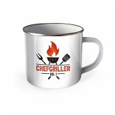 Trötsch Emaille Becher Grillen Tasse Chefgriller NO. 1 Grillmeister