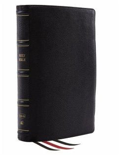 Nkjv, Reference Bible, Classic Verse-By-Verse, Center-Column, Genuine Leather, Black, Red Letter, Comfort Print - Thomas Nelson