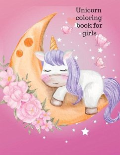 Cover Unicorn coloring book for girls