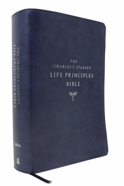 Niv, Charles F. Stanley Life Principles Bible, 2nd Edition, Leathersoft, Blue, Thumb Indexed, Comfort Print - Thomas Nelson