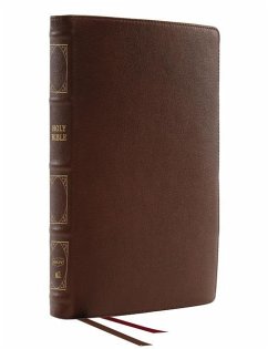 Nkjv, Deluxe Thinline Reference Bible, Genuine Leather, Brown, Red Letter, Comfort Print - Thomas Nelson