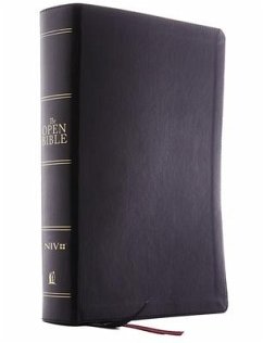 The Niv, Open Bible, Leathersoft, Black, Red Letter Edition, Comfort Print - Thomas Nelson