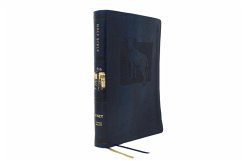 Net Bible, Thinline Art Edition, Large Print, Leathersoft, Blue, Comfort Print - Thomas Nelson