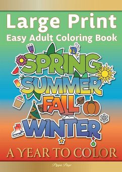 Large Print Easy Adult Coloring Book A YEAR TO COLOR - Page, Pippa