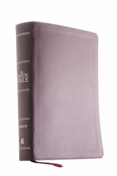 The Niv, Open Bible, Leathersoft, Brown, Red Letter Edition, Comfort Print - Thomas Nelson