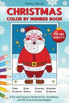 Christmas Color by Number Book for Kids Ages 4 to 8 - Books, Funkey