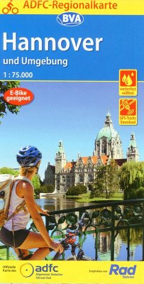 ADFC-Regionalkarte Hannover und Umgebung, 1:75.000, reiß- und wetterfest, GPS-Tracks Download
