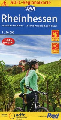 ADFC-Regionalkarte Rheinhessen, 1:50.000, reiß- und wetterfest, GPS-Tracks Download