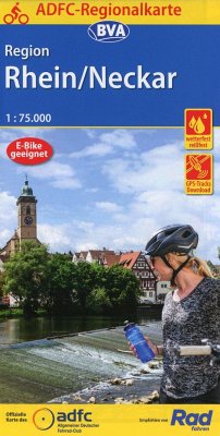 ADFC-Regionalkarte Region Rhein/Neckar, 1:75.000, reiß- und wetterfest, GPS-Tracks Download