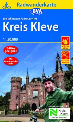 Radwanderkarte BVA Die schönsten Radtouren im Kreis Kleve 1:50.000, reiß- und wetterfest, GPS-Tracks Download