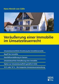 Veräußerung einer Immobilie im Umsatzsteuerrecht (eBook, PDF) - Cölln, Hans-Hinrich von