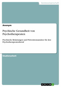 Psychische Gesundheit von Psychotherapeuten (eBook, PDF)