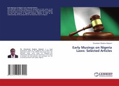 Early Musings on Nigeria Laws: Selected Articles - Adeyemi, Oluwakemi Stephen