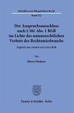 Der Anspruchsausschluss nach 361 Abs. 1 BGB im Lichte des unionsrechtlichen Verbots des Rechtsmissbrauchs.