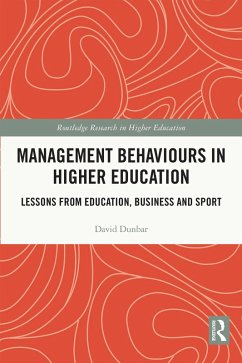 Management Behaviours in Higher Education (eBook, ePUB) - Dunbar, David
