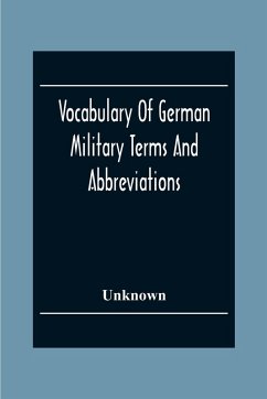 Cover Vocabulary Of German Military Terms And Abbreviations