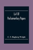 List Of Parliamentary Papers