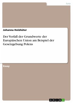 Der Verfall der Grundwerte der Europäischen Union am Beispiel der Gesetzgebung Polens (eBook, PDF)