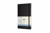 Moleskine 12 Monate Monats Notizkalender 2022, Large/A5, 1 Mo = 2 Seiten, linierte Seiten, Weicher Einband, Schwarz