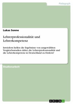 Lehrerprofessionalität und Lehrerkompetenz - Sonne, Lukas