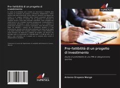 Cover Pre-fattibilità di un progetto di investimento