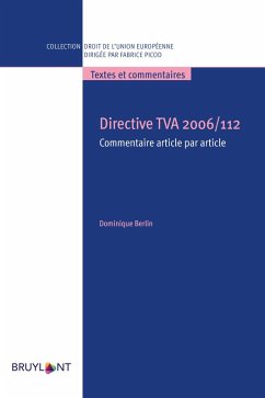 Directive TVA 2006/112 (eBook, ePUB) - Berlin, Dominique